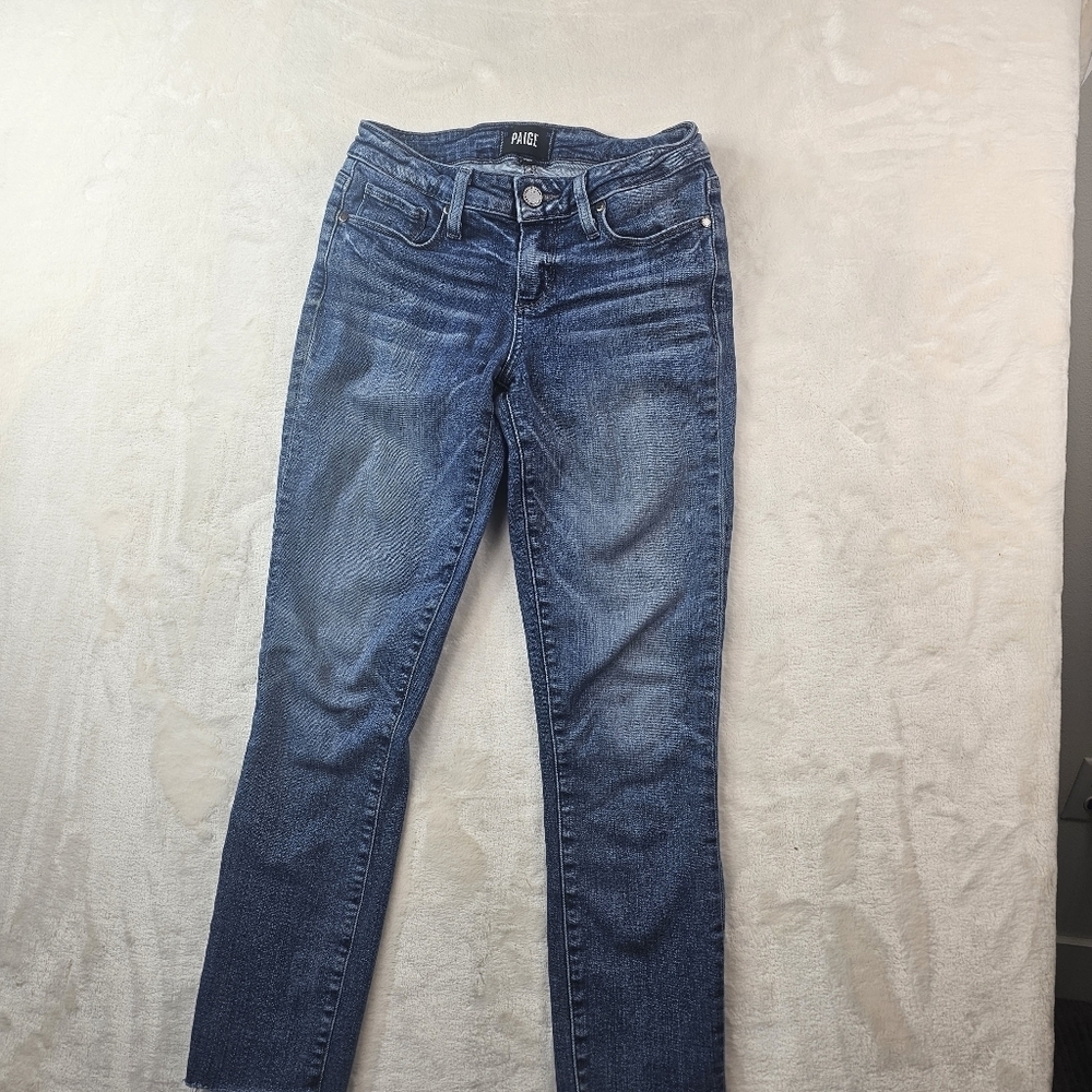 Paige Skyline Skinny crop Jeans Women’s 25 blue Denim Jeans - Picture 1 of 9